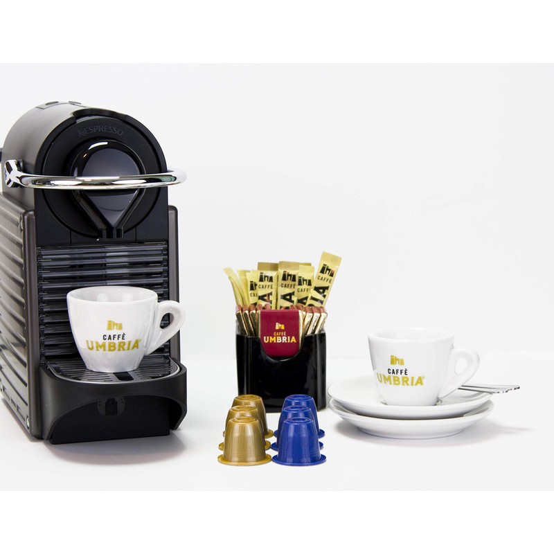 Caffe Umbria, Mezzanotte Blend, Nespresso Compatible pods, Medium-Dark Roast, Box