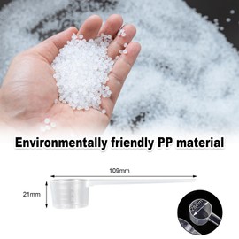 ExcellaElite Protein Scoop 12 PCS,Scoops for Powder Precise Measuring,Dishwasher Safe,Clear Plastic,Protein Powder Scoop Ideal for Liquids, Powders, Baking Kitchen Cooking Tools(Transparent)