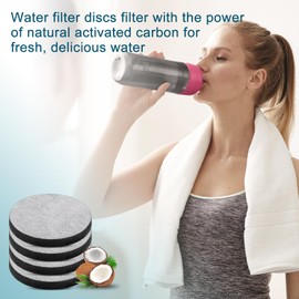 Teokantz 6 Stück Wasserfilter Kompatibel mit Brita Fill & Go Wasserfilterflaschen Karaffen, Wasserfilterscheiben Filter Reduziert PFAS Chlor Mikropartikel Geschmacksstörende Stoffe im Trinkwasser
