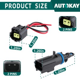 AUTOKAY 56028364AA Air Charge Temperature Sensor Fit for Jeep Wrangler Liberty Grand Cherokee Commander for Dodge Ram 1500 Journey Dakota Avenger For Chrysler Sebring 300 200 2001-2020 W/Wire Harness