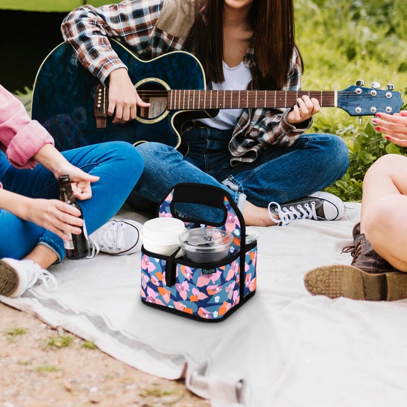 Beautyflier Reusable Insulated Coffee Cup Carrier, Portable Drink Holder with