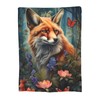 amepay Fox Blanket Gifts for Kids Girls Forest Flowers Animal