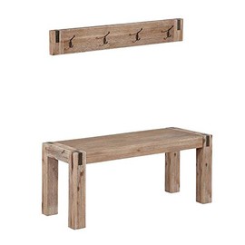 Alaterre Furniture Woodstock Bench, Standard, Brown