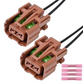 2PCS Front Fog Light Connector Harness fit for Jeep Wrangler 2010-2024, Pigtail Plug Wiring Harness