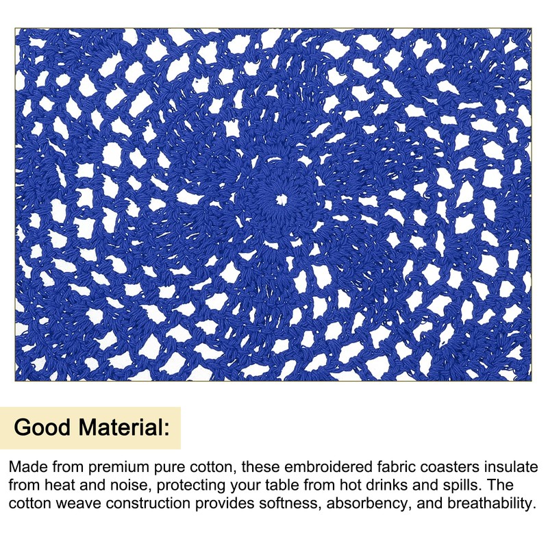 sourcing map Crochet Doilies, 4Pcs 8" - Handmade Crochet Cotton