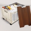 Doll organizing storage organizer 63L + top + waterproof pack + wheels translucent brown