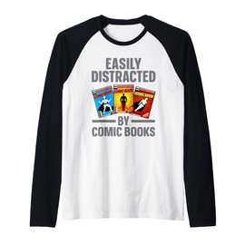 Cute Comic Book Design For Men Women Comic Book Collector Raglan Baseball Tee