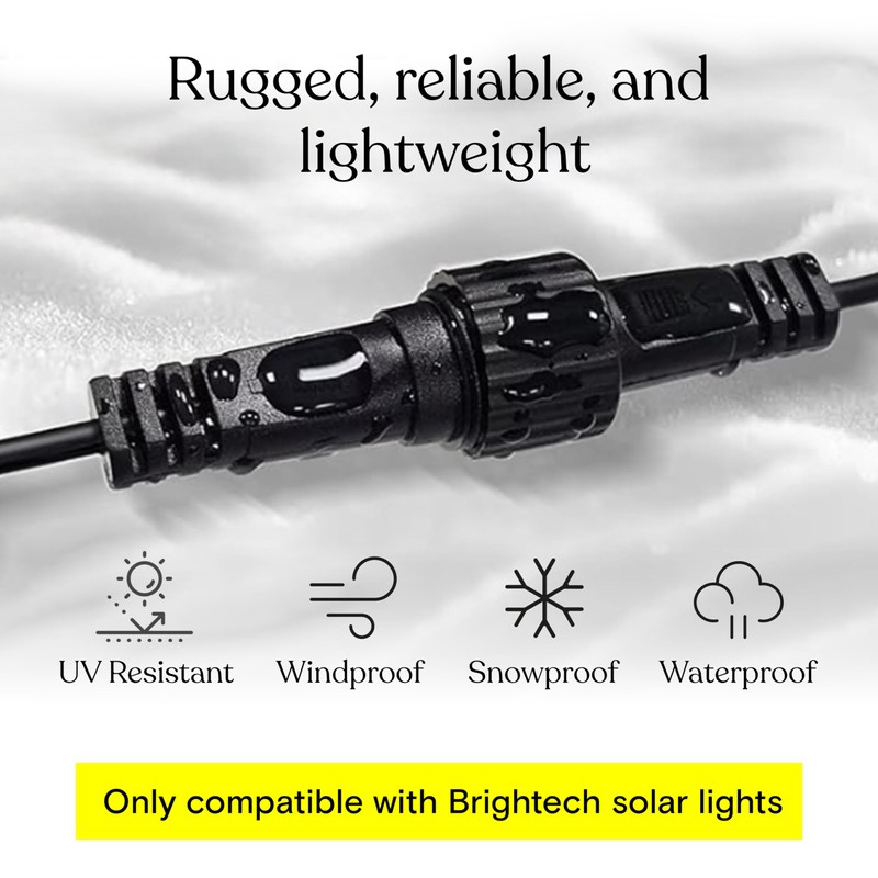 Brightech Ambience Pro Waterproof Extension Cable for Solar Outdoor String