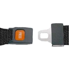 Wheelchair SEAT Belt, Push Button Buckle, Black 2" Webbing. (36in Long)
