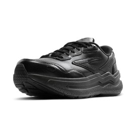 Brooks Men’s Ghost Max Suede/Leather Neutral Running & Walking Shoe - Leather - Black/Black - 7 Wide