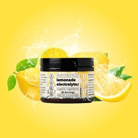 Santa Cruz Paleo “Santa Cruz Limonada Electrolito En Polvo - Sal Rosa Del Himalaya, Sal Marina, Magnesio, Sin Gluten, Sin Azúcar, Paleo - 30 Porciones