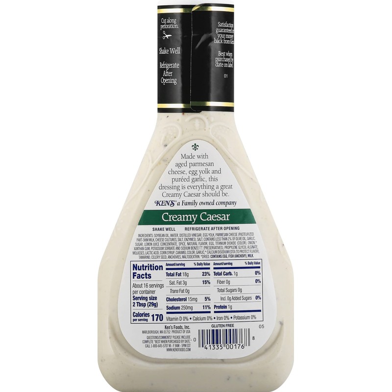 Ken’s Steakhouse Dressing, Creamy Caesar Dressing, Gluten Free Dressing for
