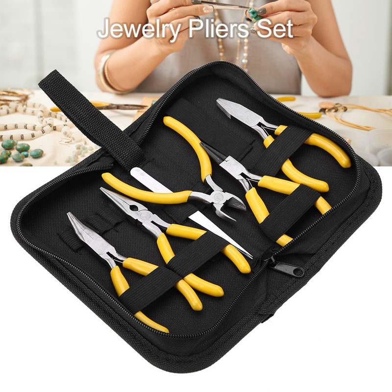 Juego de Alicates para Joyería, 5 Piezas, Herramienta para Hacer