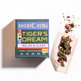 Cosmic Atma Herbal Smoking Blend – Tiger's Dream for Relax & Sleep | Herbal Tea Loose Leaf & Smokable Herbs – 14gm/0.5oz