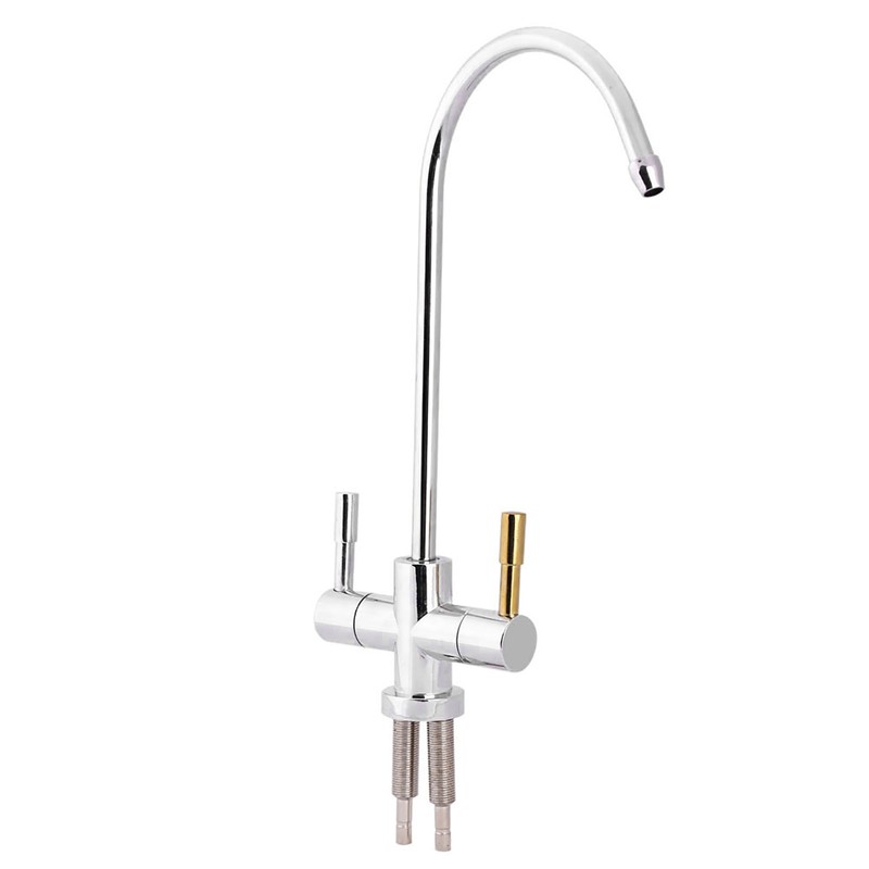 1/4'' Double Holes Sink Faucet Tap Chrome Reverse Osmosis RO
