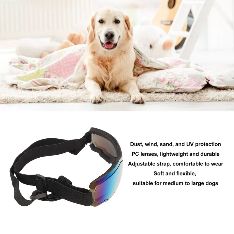 Dog Goggles Wind and UV Protection Pet Glasses Dustproof Sunglasses