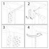 30 Pack Rounded Matte Black Door Hinges 3.5 Inch 5/8"