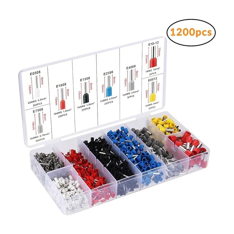 Ferrule Crimp Tool Kit AWG23-7 Automatic Adjustable Ratchet Wire Crimp