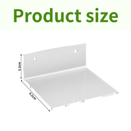 duozoanz Acrylic Wall Shelf, Wall Shelf No Drilling, Wall Shelf for Gluing, Suitable for Bedroom, Bathroom, Kitchen, Living Room, Office, Wall Shelf Suitable for Office