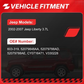 603-319 Coolant Overflow Reservoir Tank with Cap For 2002-2007 Jeep Liberty 3.7L Replace 52079788AE 52079848AA V330228 (603-319)