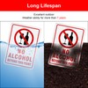2PCS No Alcohol Beyond This Point Signs, 10x7Inches Aliminum No
