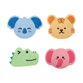 Bath Sponge for Babies, Set of 4 Washing Pads for Babies and Children, Natural Bath Sponge, Bath Sponge, Bath Time, Reusable, Skin-friendly, Super Soft