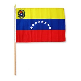 One Dozen Venezuela 12x18in Stick Flags.