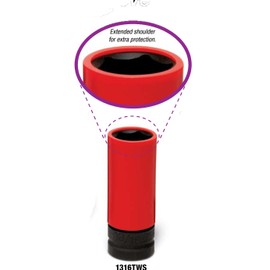 Gorilla Automotive 1316TWS Thin Wall Impact Socket With Protective Sleeve (13/16" Hex with 1/2" Drive)