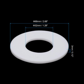 PATIKIL Flat Washers, 20 Pcs 68mm OD 32mm ID 3mm Thickness DN25 PTFE Seal Washers Flange Gasket Sealing Gasket for Faucet Pipe Water Hose