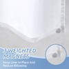 downluxe Waterproof Fabric Shower Curtain Liner - Soft Cloth Shower