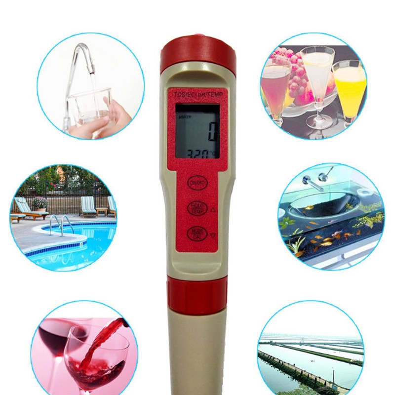 4 in 1 Water Quality Tester PH TDS EC Temperature