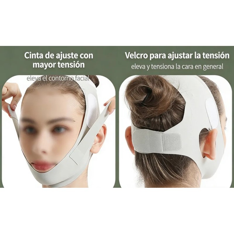 2 Mentonera Faja Forma V Oferta Reduce Arruga Papada Cachete