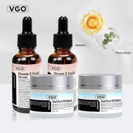 AOLG VGO Snail Mucin 92% Moisturizers & Mists Daily Face Gel Cream for Dry & Sensitive Skin,Cleanser Moisturizing Skincare,Face Serum,Serum for Women and Men and Vitamin C Facial Serum Essence,30ml/60ml Moisture Cleansing Set - Specification: Snail Mucin