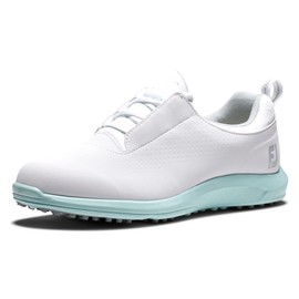 FootJoy Women's Fj Leisure Previous Season Style Golf Shoe, White/Seafoam, 6