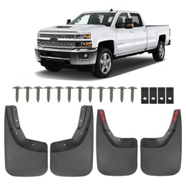 Kinwrdsn Mud Guard Mud Flaps Guards Splash All Weather Guard Mud for Chevy 2014-2018 Silverado 1500 and 2015-2018 Silverado 2500/3500 Mudguards Mudflaps Guards Front & Rear Set of 4