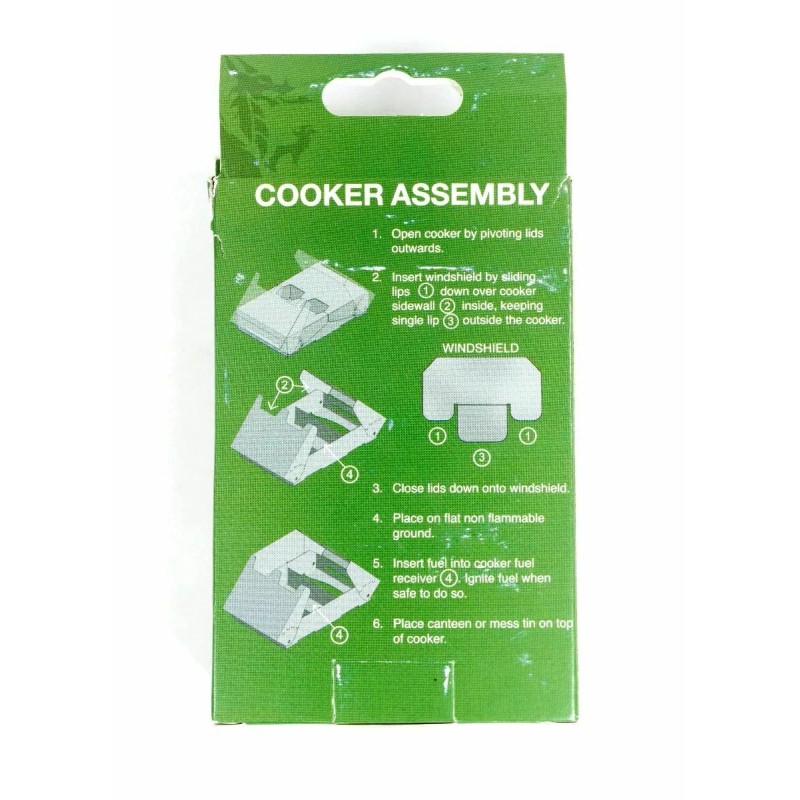 Genuine British Army Bcb Folding Cooker Stove Multi Fuel Hexi