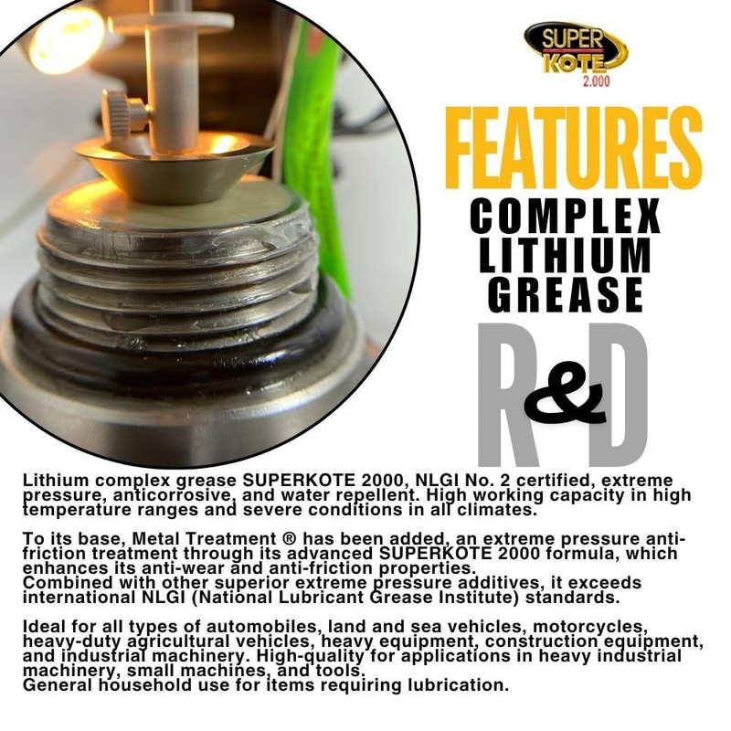 Lithium Complex Grease SUPERKOTE 2000 - White Lubricant Grease Superkote
