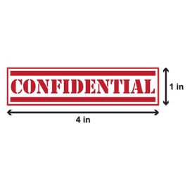 Confidential 1" x 4" Special Handling Instructions Labels Stickers (Red / 300 Labels per roll / 1 Rolls)