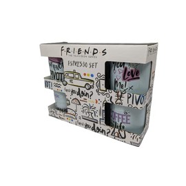 GB eye Friends Doodle Set of 4 Espresso Mugs