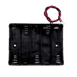 LampVPath (Pack of 2 5 AA Battery Holder, 5 AA Battery Holder with Leads, 5 AA Battery Holder with Wires