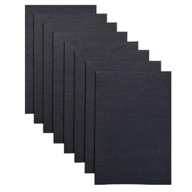 Jtnohx Stiff Felt, 2mm Thick Felt Sheets for Crafts, 8"x12" Hard Felt Fabric Squares 8Pcs for DIY Projects (Black)