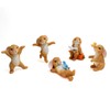 5pcs Bunny Figurines Cute Style Resin Material Decorative DIY Micro