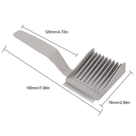JITNGA 1 Piece 20.2 x 8.2 x 2.3 cm Barber Comb for Men Barber Fade Combs Curved Positioning Comb for Men All-Angle Trim Haircut Scissors Comb for Hairdressers (Grey)
