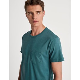 CALIDA Relax Imprint Men's Short Pyjamas, Made from 100% Cotton, Easy Care, Elastic and Dimensionally Stable, in Single Jersey, Philo Green, 56