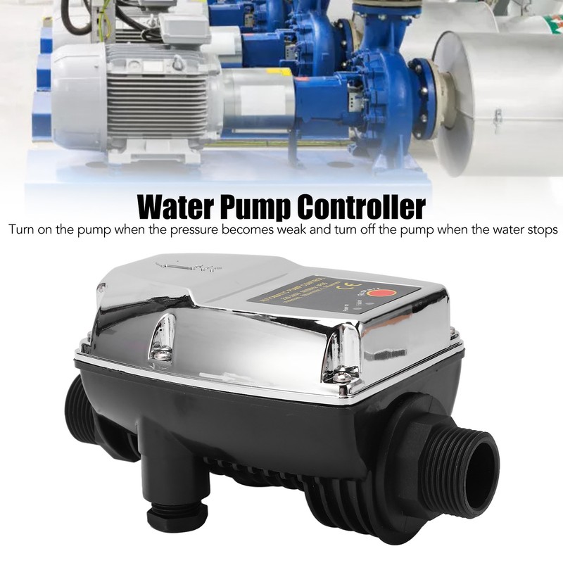 Water Pump Controller Silver Waterproof ABS Housing Intelligent Automatic 10A