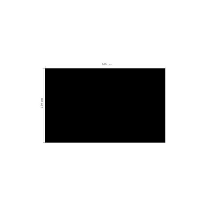 SKM Floating Rectangular Pool Cover Black 102.4"x63" PE