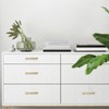BUKOBYHE 10 Pack 3 Inch (76mm) Brushed Brass Kitchen Cabinet
