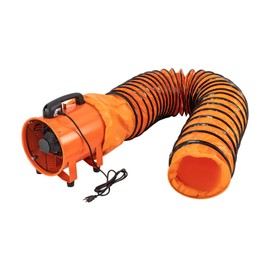 Utility Blower Fan 10 Inch 320W 1518CFM High Velocity Ventilator Portable Ventilation Fan with 5M Duct Hose Household Extractor Industrial Fan for Exhausting & Ventilating