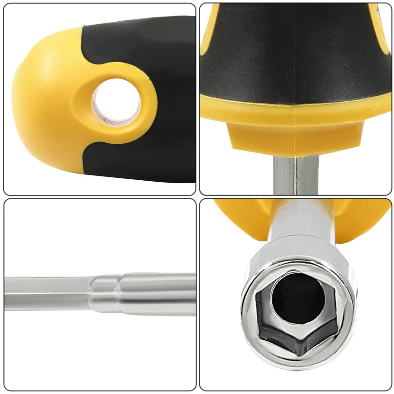 Bonsicoky 10mm Socket Wrench Screwdriver, High-Carbon Steel Hex Nut Driver