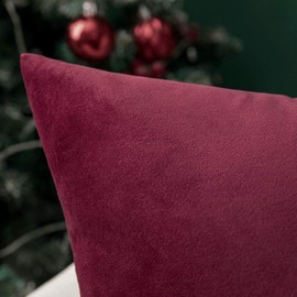 Miulee Set of 2 Velvet Cushion Covers, Decorative Cushion Covers for Sofa Cushion, Lumbar Cushion, Throw Pillow, With Zip for the Sofa, Bedroom, Car